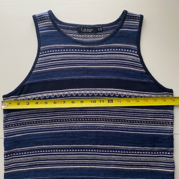 Lauren Ralph Lauren Striped Sleeveless Linen Blend Sweater Size XL - Picture 13 of 14